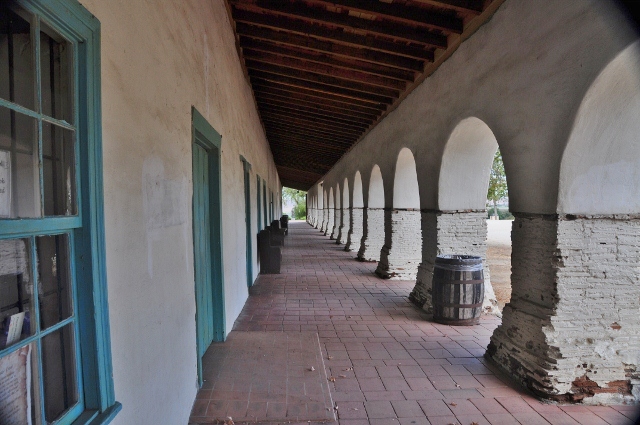 Mission San Juan Batista outside wall